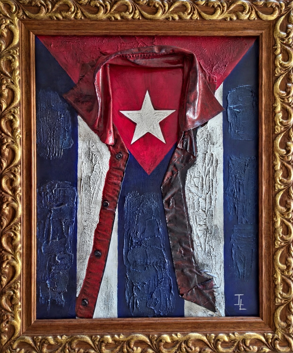 madeleine-selman-obra-cubana-camisa-rota-bandera-cuba