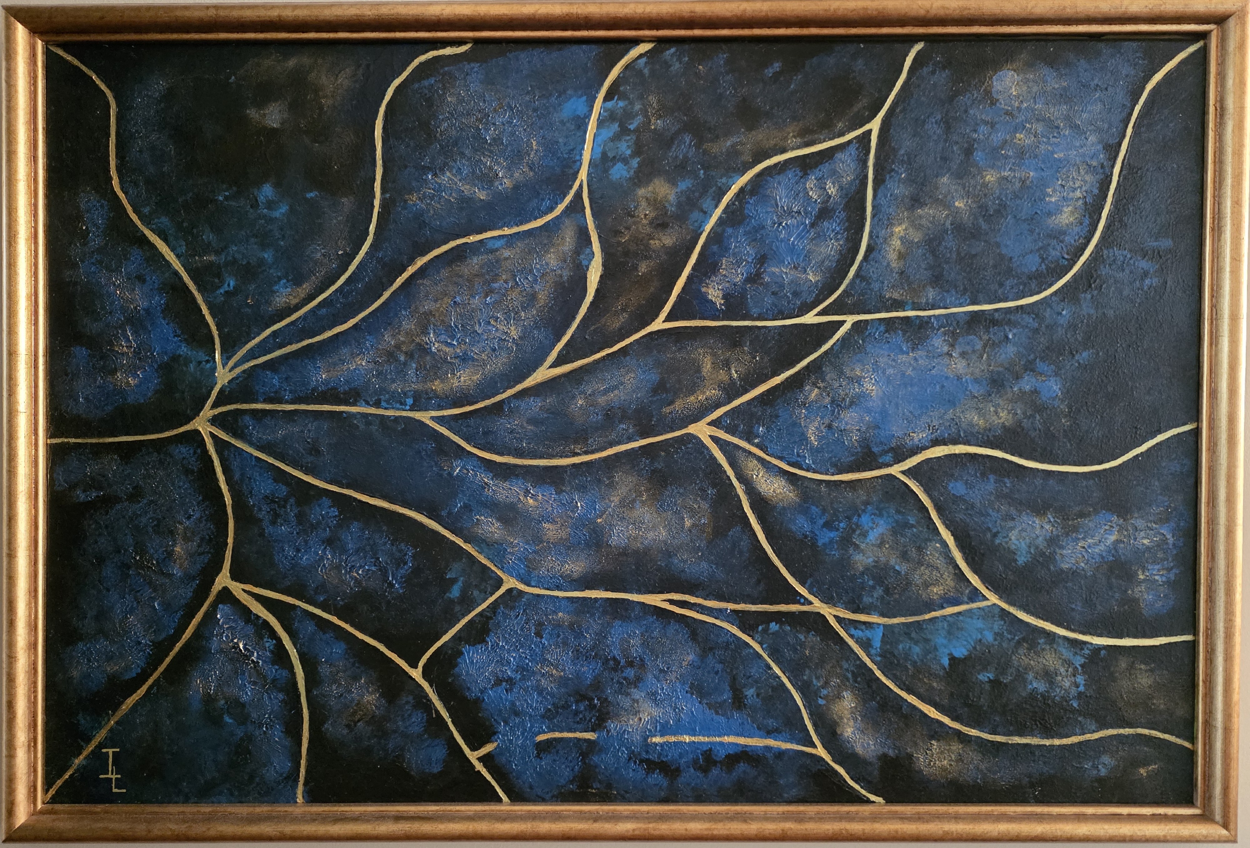 Mis Raíces Doradas | Cuadro Abstracto por Madeleine Selman