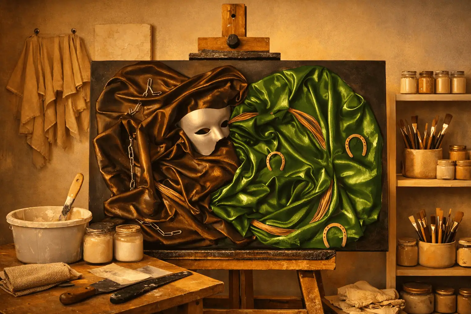 Técnica mixta de tela y yeso: cuando la pintura se convierte en cuerpo